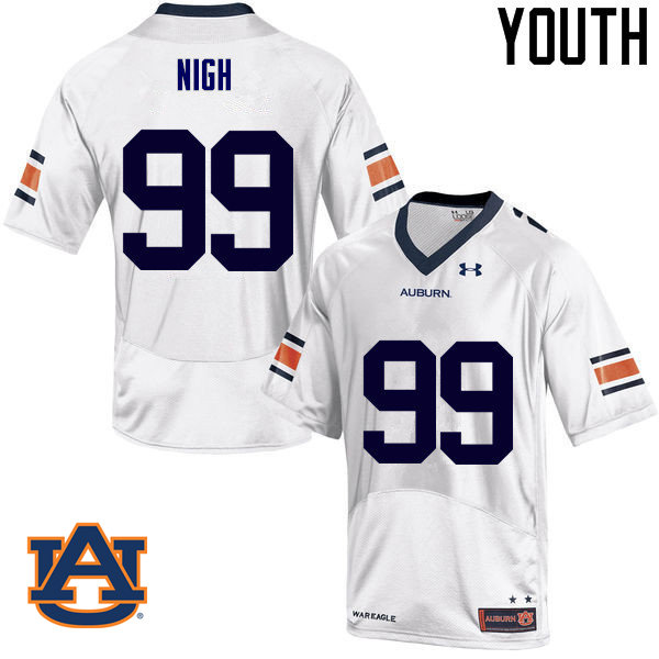 Youth Auburn Tigers #99 Spencer Nigh College Football Jerseys Sale-White